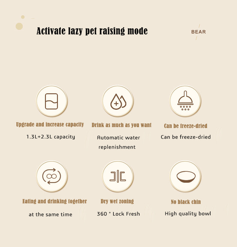 Automatic cat feeder and water fountain combo